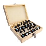 Coffret 12 fraises d�fonceuse carbure queue 6 mm - assortiment m�ches d�fonceuse bois et panneaux - omnivor ...