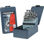 Coffret de forets - diager - hss pro - 25 forets - diamtre 1  13 mm - acier rapide