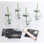 Coffret mojito 9 pieces choppes pailles pilon recettes cocktail soiree