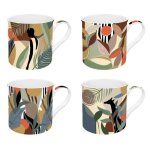 Coffret de mugs - easylife - kilimanjaro - porcelaine fine - 300 ml - lavable au lave - vaisselle