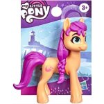 Coffret my little pony - poney orange sunny starscout 8 cm - set petit poney + carte tigre