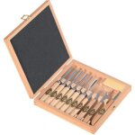 Coffret doutils de sculpture - kirsche - nr. 3441 - 11 pices - acier  outils spcial - poigne en charmille ...