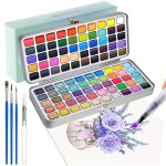 Coffret de peinture aquarelle - 100 couleurs - comprend peintures pinceaux et feutres - convient aux ...