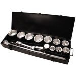 Coffret poids lourds - non spécifié - 1 pouce - douilles 6 pans 36 à 80 mm - inclus : cliquet et rallonges ... Coffret poids lourds - non spécifié - 1 pouce - douilles 6 pans 36 à 80 mm - inclus : cliquet et rallonges ...