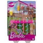 Coffret salle de jeux pour barbie : babyfoot avec 1 chien et 7 accessoires - set mobilier et 1 carte ...