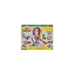 Coffret salon de coiffure play - doh avec 8 pots de pate a modeler tricolore - coiffeur creatif - kit ...