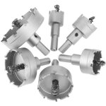 Coffret de scies - cloches - 6 pi�ces - carbure c�ment� - diam�tres: 22 - 30 - 35 - 45 - 50 - 65mm - ...