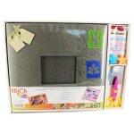 Kit scrapbooking - album photo � personnaliser - 30 x 30 cm - gris - accessoires