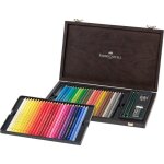 Coffret de crayons - faber - castell - wengé - 48 polychromos - 2 graphites - 1 gomme Coffret de crayons - faber - castell - wengé - 48 polychromos - 2 graphites - 1 gomme