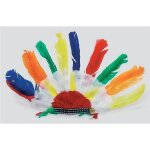 Coiffe indien en plume - 1er prix gm - enfant - blanc - intrieur