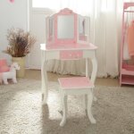 Coiffeuse enfant teamson kids blanc / rose 60 x 29 x 100 Coiffeuse enfant teamson kids blanc / rose 60 x 29 x 100
