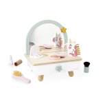 Coiffeuse de table - janod - licorne - rose - violet - pour enfants � partir de 3 ans