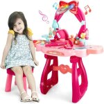 Coiffeuse de vanit simulation jouet - amoune - maquillage jouets jeu de rle - blanc - 3 ans - enfant ...
