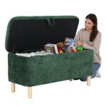 Colamy pouf rond en tissu ? repose - pieds multifonction rangement cach� solide et �l�gant petite table ...