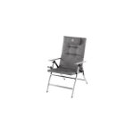 Fauteuil pliant - coleman - 5 positions - aluminium - gris - bras ajustable