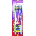 Brosse  dents zig zag - colgate - lot de 3 - mdium - adulte - mixte