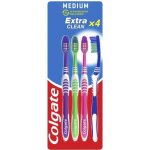 Brosse  dents extra clean medium - colgate - lot de 4 - adulte - mixte