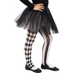 Collants arlequin fille - funidelia - dguisement halloween carnaval et ftes - blanc et multicolore