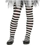 Collants enfant ray�s blancs et noirs - halloween - int�rieur