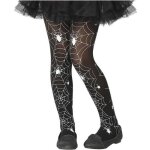 Collant enfant toile daraigne noir et blanc - 100% nylon