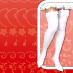 Paire de bas nylon blanc nud blanc femme