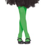 Collants opaques verts pour fille - taille unique �lastique - id�al pour d�guisement de f�e ou sorci�re ...