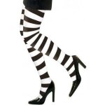 Collants rays noir et blanc adulte