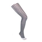 Collant ray noir et blanc (la paire)