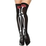 Collants squelette - adultes femmes - noir - halloween