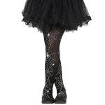 Paire de collants toiles daraigne fille noir