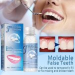 Colle solide pour rparation temporaire des fausses dents 30g rsine adhsive pour dentier
