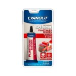 Colle spciale plastiques - cyanolit - fixation forte - polyvalente pour plastiques