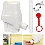 Collecteur eau pluie 2x3 - kit d�viation goutti�re avec tuyau syst�me r�cup�ration eau anti d�bordement ...