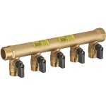 Collecteur m�le - femelle 20x27 - 5 d�parts � vannes 15x21 noyon & thiebault - eau froide sanitaire - ...