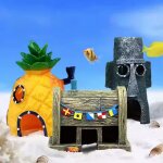 Collection village sous - marin bob d�coration pour aquarium