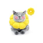 Collerette pour chat - fy - rglable - anti - morsure - confortable - forme de tournesol