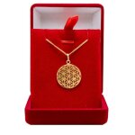 Collier 45cm - pendentif fleur de vie - ensemble chaine et pendentif spiritualit� avec boite - cadeau ...