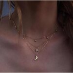 Collier en acier inoxydable pour femmes pi�ce de monnaie ?il mal�fique ensemble de colliers pour femmes ...