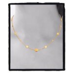 Collier - bijouxia - alternance boules plates - plaqu� or 18 carats - 45 cm - 7 mm