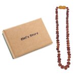 Collier dambre(cognac raw)(33cm) - boite cadeau