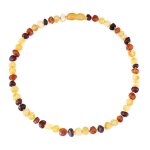 Collier d ambre(multicolor raw)(33cm) - forfait simple