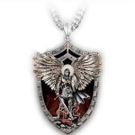 Collier ange michael collier homme bouclier protection collier chevalier collier saint michael