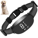 Collier anti - aboiement chien - new - collier electrique - 3 modes - 7 niveaux - ip67 �tanche blanc ...