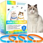 Collier anti puces pour chat collier anti - puces et anti - tiques pour chat protection efficace de 24 ...