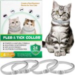 Collier anti - puces pour chat - zgeer - protection 24 mois - 4 pi�ces - 60 cm r�glable - inodore - imperm�abl ...
