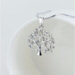 Collier arbre de vie argent sur cristaux autrichien arbre de vie