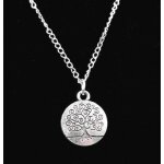 Collier - argent - arbre de vie - 42 cm - pendentif 15 cm - femme