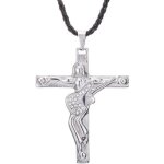 Collier argent johnny hallyday croix pendentif cz guitare - femme