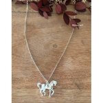 Collier - argent - pendentif cheval - argent massif 925 / 000 - 45 cm