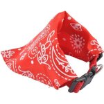 Collier bandana reglable pour chien rouge